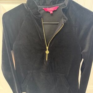 Xxs  Black velour top